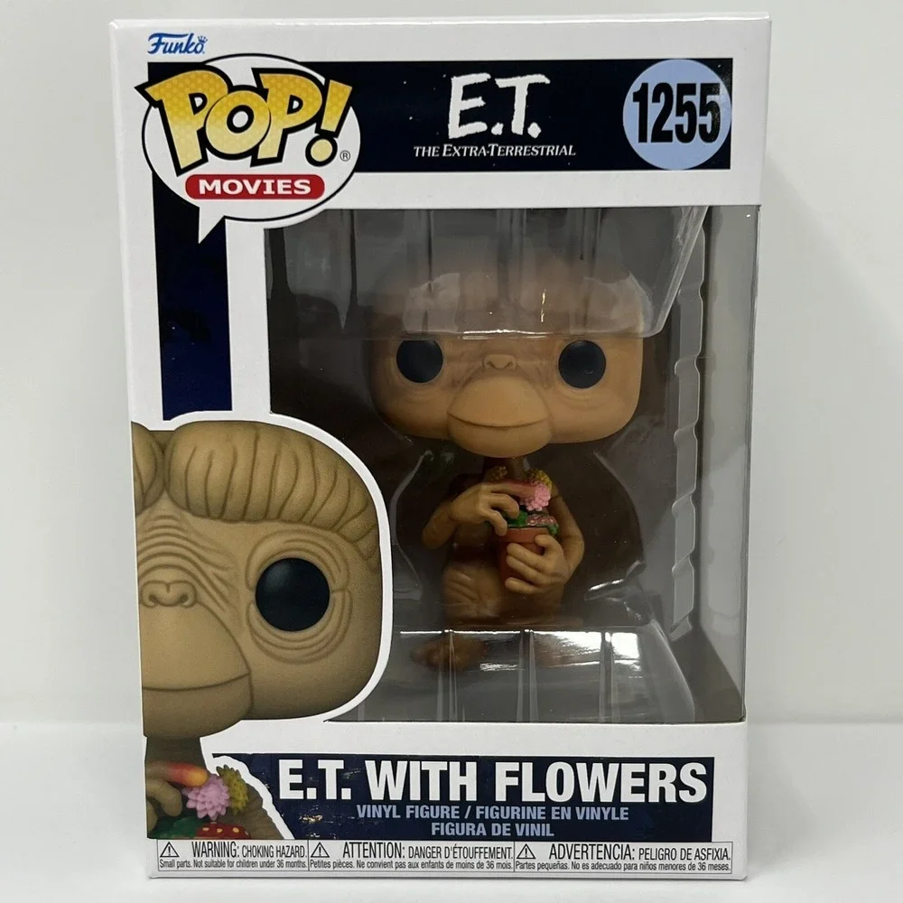 Funko Pop! Movies: E.T. And Elliot - E.T with flowers #1255 and Elliot #1256 NIB - Picture 9 of 16